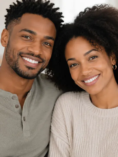 A father and daughter smiling — patients of Clearbrook Advanced Dental Care in Cranbury, NJ